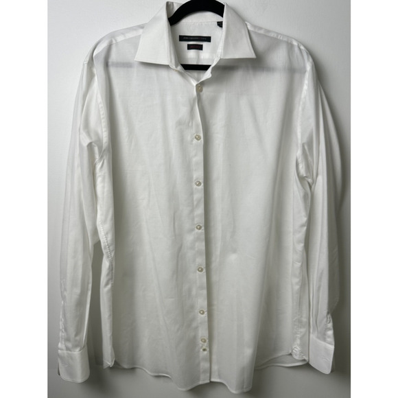 John Varvatos Other - John Varvatos Shirt Mens White Casual LS 16 34/35 Regular Fit Collar Button A30
